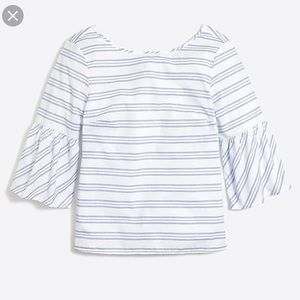 Tie Back Bell Sleeve Blouse